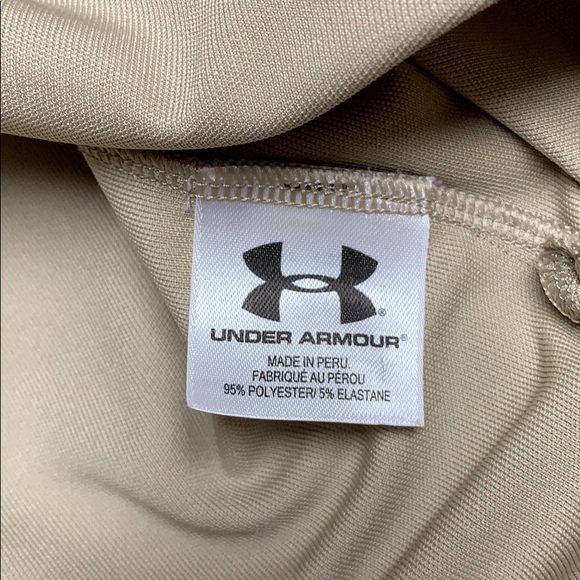 Under Armour tan stretch polo L - Picture 6 of 6